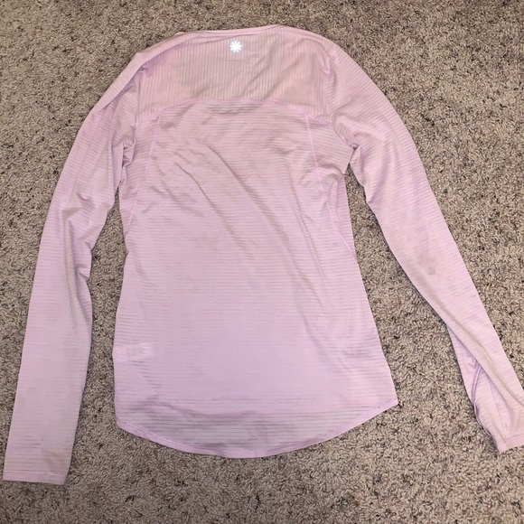 Athleta Shadow Stripe Chi Long Sleeve Lilac XXS - Picture 4 of 4